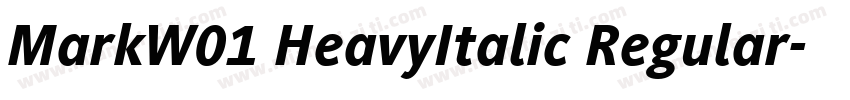 MarkW01 HeavyItalic Regular字体转换